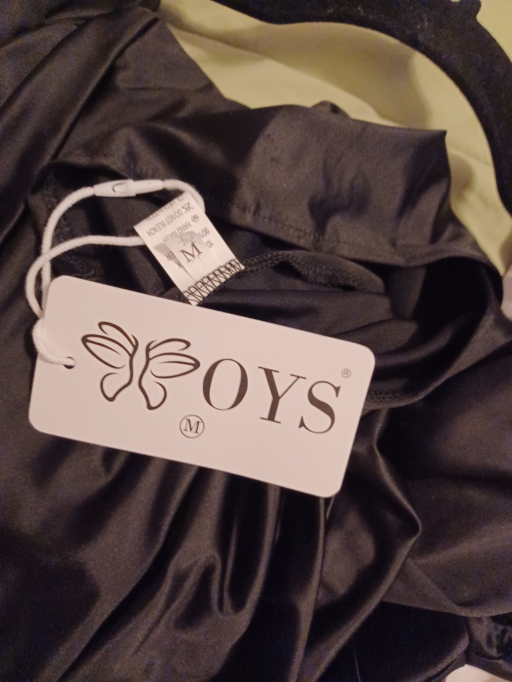 OYS Elegant Black Draped Evening Gown - Picture 2 of 3